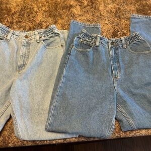 L.L. Bean Women's Light and Medium Blue Jeans